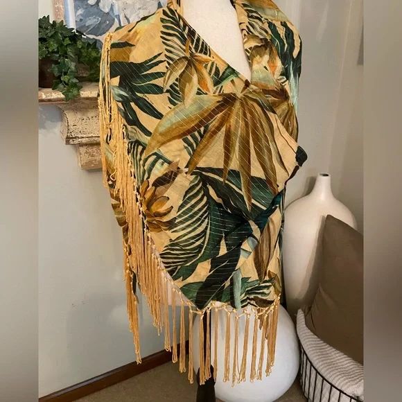 Farm Rio Tropical Fringe Sarong Wrap - Picture 5 of 5